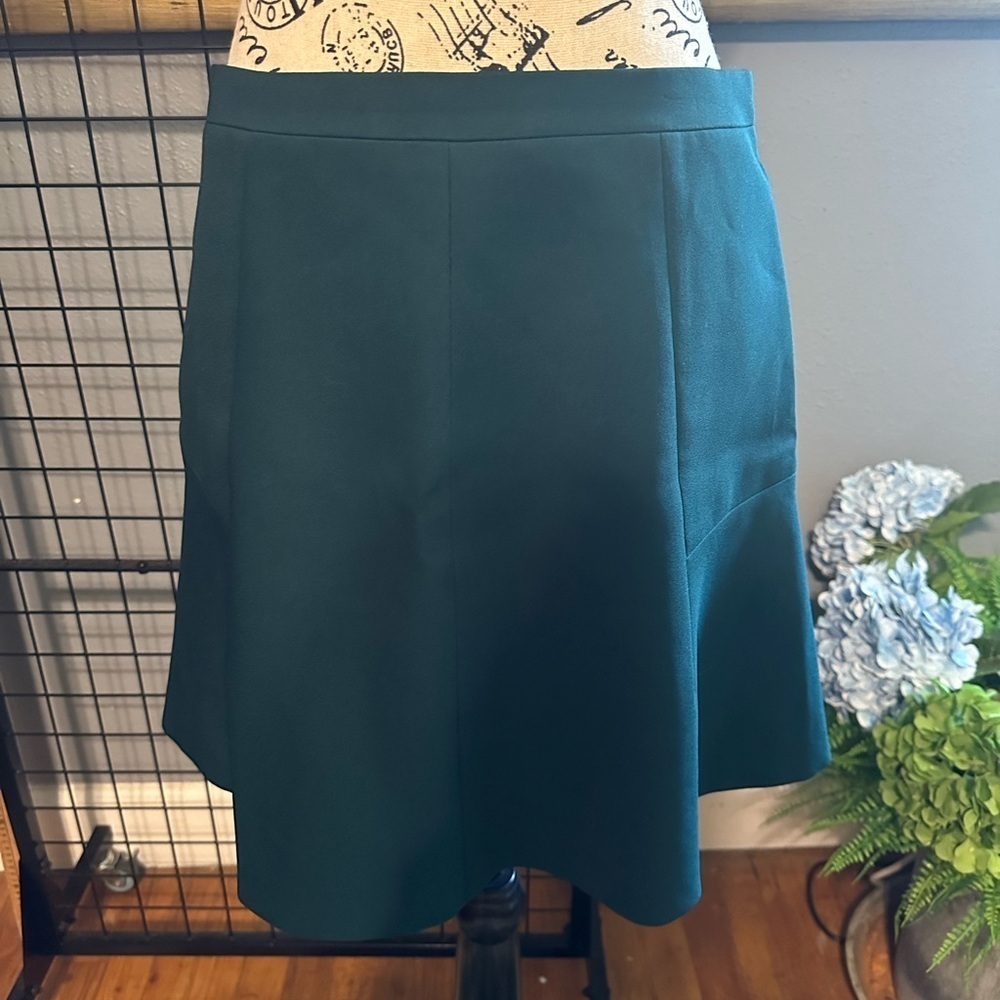 J. Crew Asymmetrical Skirt in Deep Teal NWOT